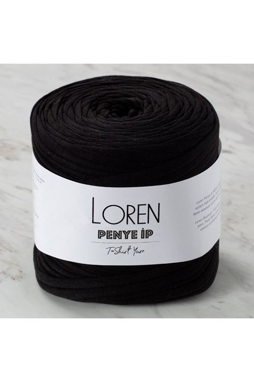 Loren Penye Kumaş El Örgü İpi Siyah - 33 - 33499