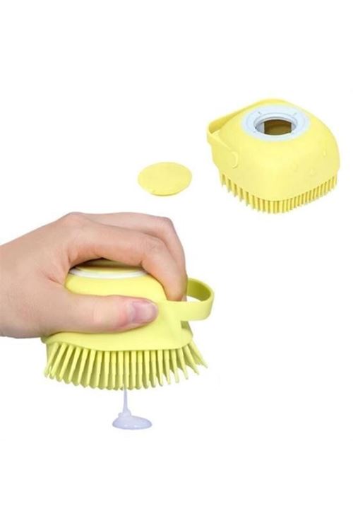 BUFFER® Yumuşak Silikon Malzemeli Esnek Jel Hazneli Masaj Fonksiyonlu Etkili Banyo Duş Kese Lifi