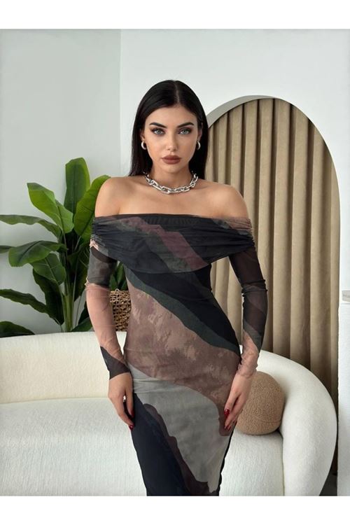 Sevilla Madonna Yaka Tül Elbise