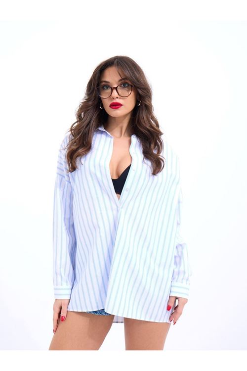 5213 GÖMLEK-LOS ANGELES ÇİZGİLİ