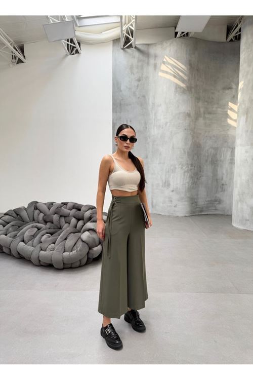 230 Gr Poly Viscose Full Lycra Metal Toka Aksesuarli Pantolon