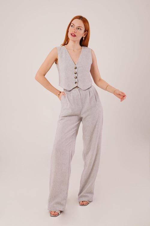 Kırçıllı Desen Gri Takım