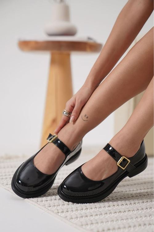 Yokox Siyah Rugan Oxford Ayakkabı