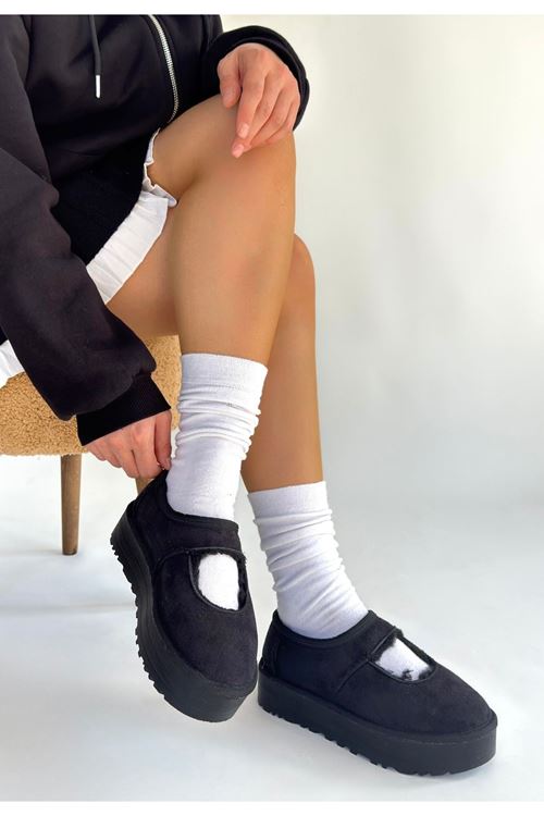 Carren Siyah Süet Bot