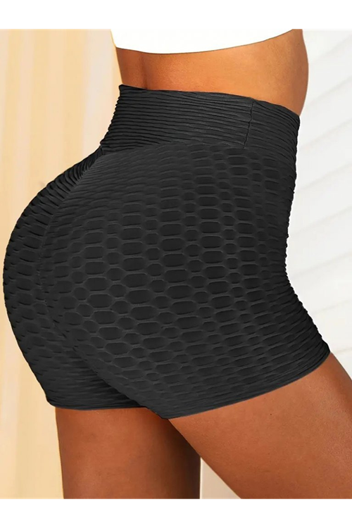 Kadın Arkası Büzgülü Kendinden Desenli Toparlayıcı Mini Tayt