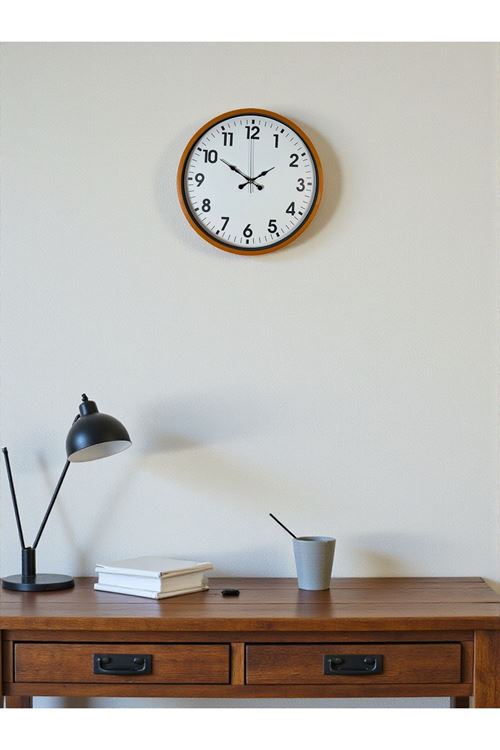 Zentime 36 Cm Turuncu Dekoratif Duvar Saati