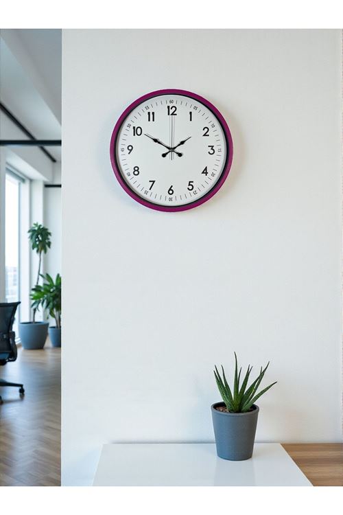Zentime 36 Cm Pembe Dekoratif Duvar Saati