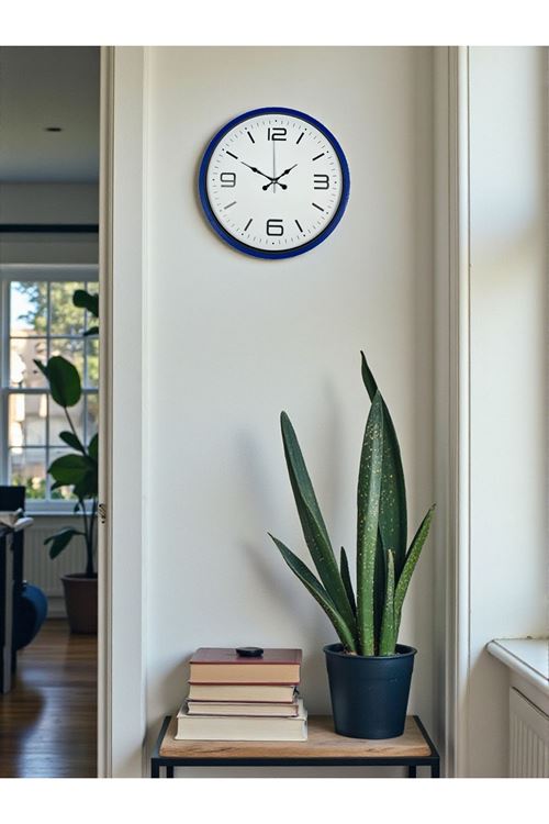 Zentime 36 Cm Lacivert Dekoratif Duvar Saati