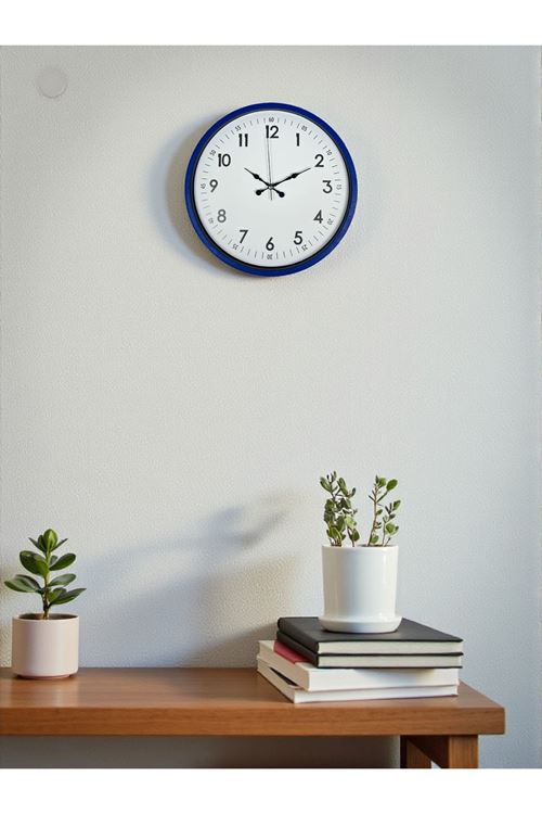 Zentime 36 Cm Lacivert Dekoratif Duvar Saati