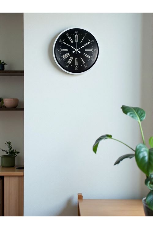Zentime 36 Cm Beyaz Dekoratif Duvar Saati