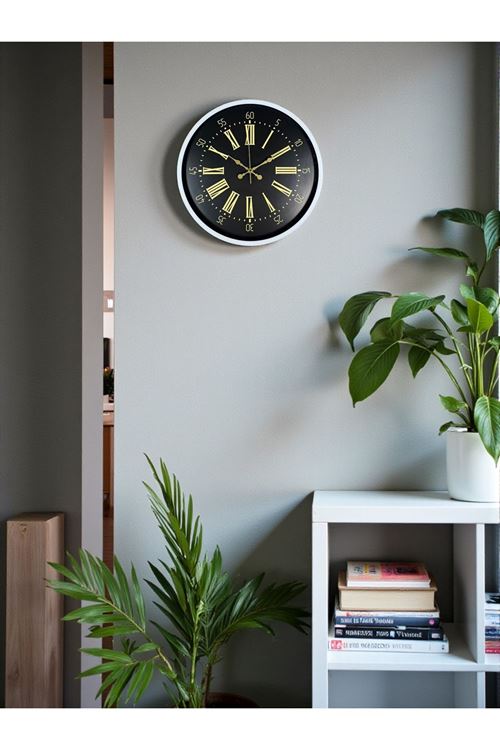 Zentime 36 Cm Beyaz Dekoratif Duvar Saati