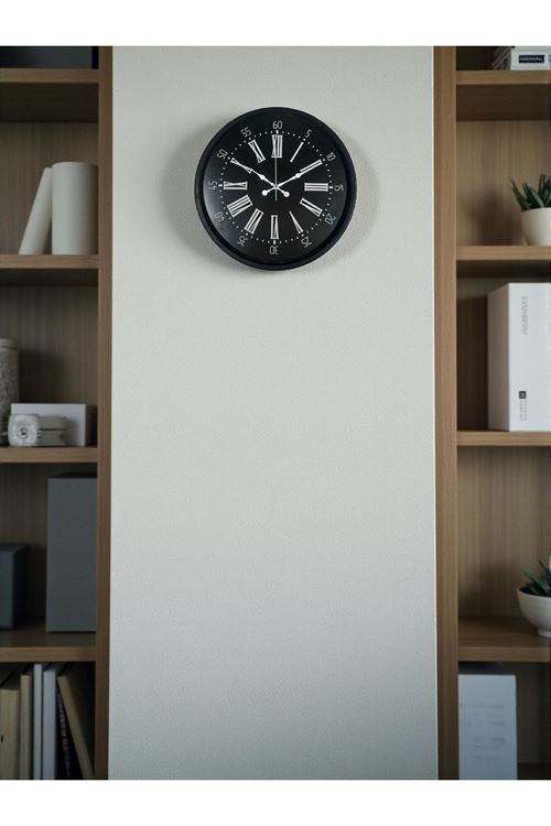 Zentime 36 Cm Siyah Dekoratif Duvar Saati