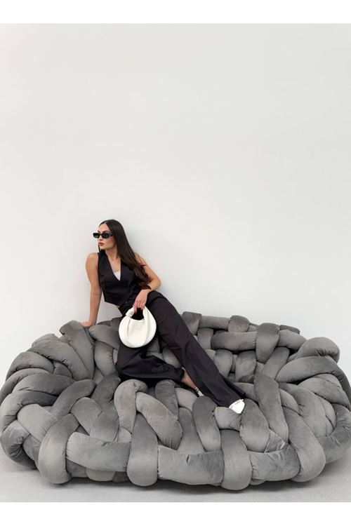 Toskana Keten Kruvaze Yaka Tek Düğmeli̇ Yelek Pantolon Takim