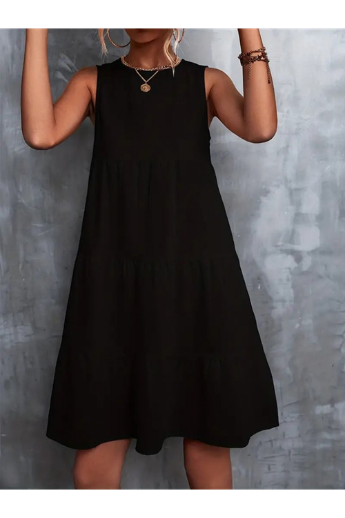 Kadın Sıfır Kol Bisiklet Yaka Aerobin Elbise