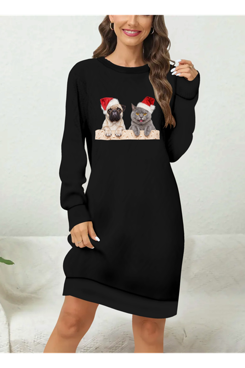 Kadın Uzun Kollu Bisiklet Yaka Desenli Viskon Iki Iplik Bluz