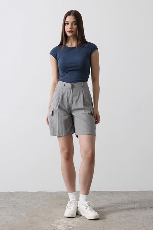 Cargo Cepli Şort - Gri