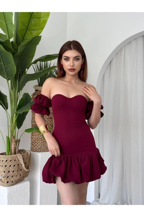 Peyda Straplez Elbise