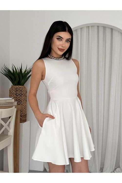 Berl Cep Detaylı Elbise