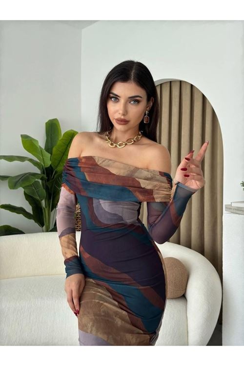 Sevilla Madonna Yaka Tül Elbise