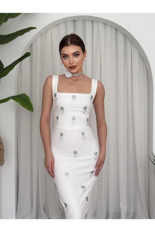 Ners Taş Detaylı Elbise