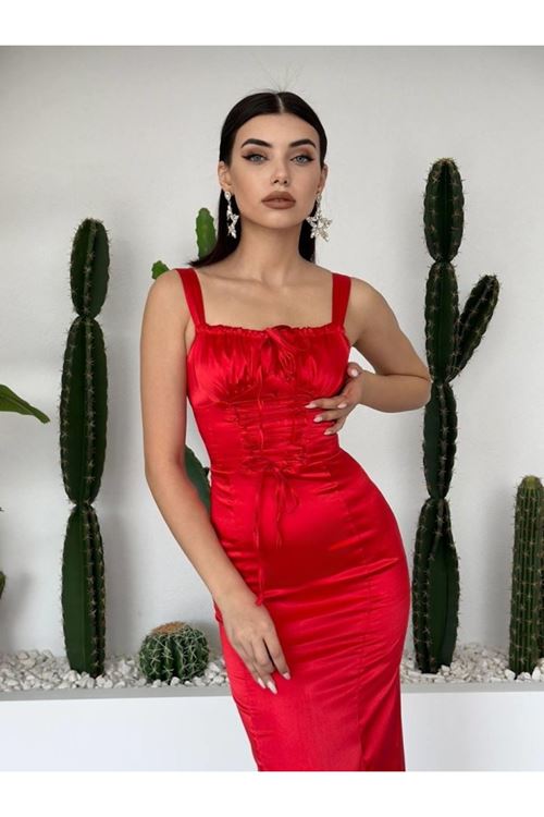 PAG İP ASKILI ELBİSE