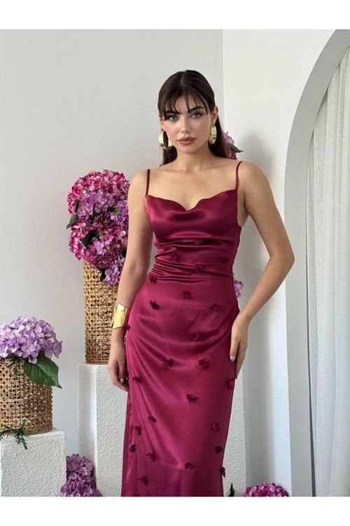 Dora Çiçek Detaylı Elbise