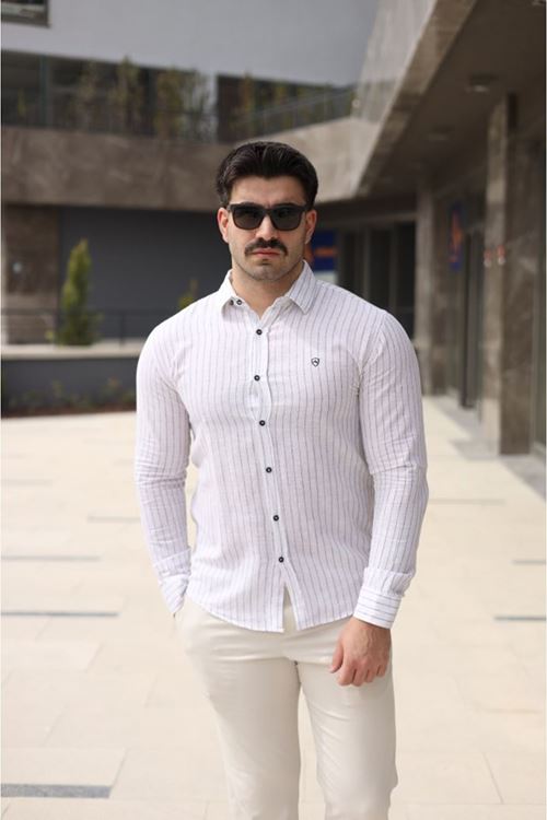 Erkek çizgi Desenli Gömlek