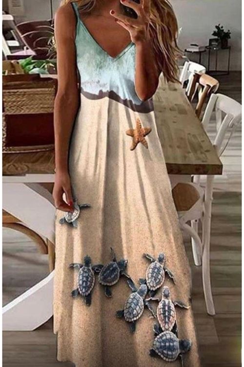 Kadın Süprem Kumaş Dijital Baskılı Askılı Elbise