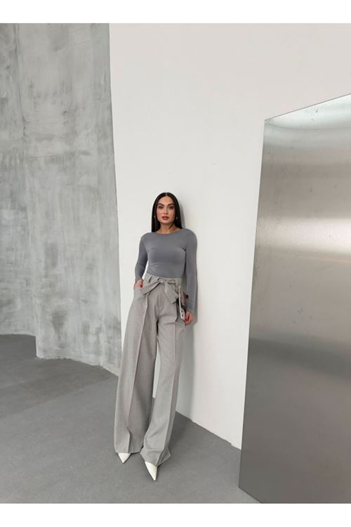 Sante Çi̇zgi̇li̇ Bel Kuşakli Palazzo Pantolon