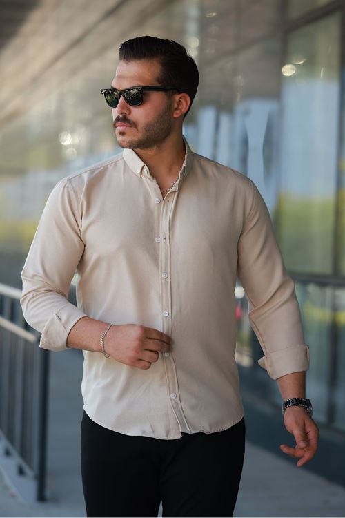 Erkek Uzun Kollu Regular Sofya Keten Gömlek