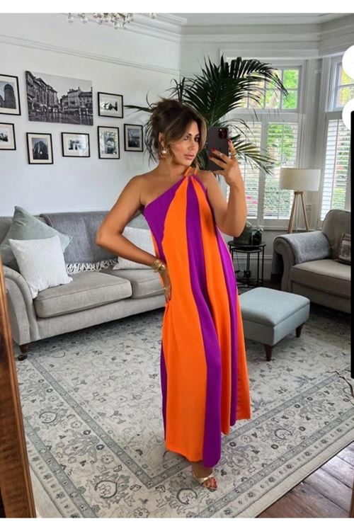 ÇİFT RENKLİ ELBİSE