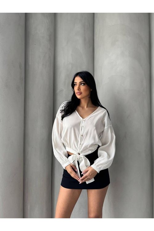 Bağlama Detaylı Gömlek