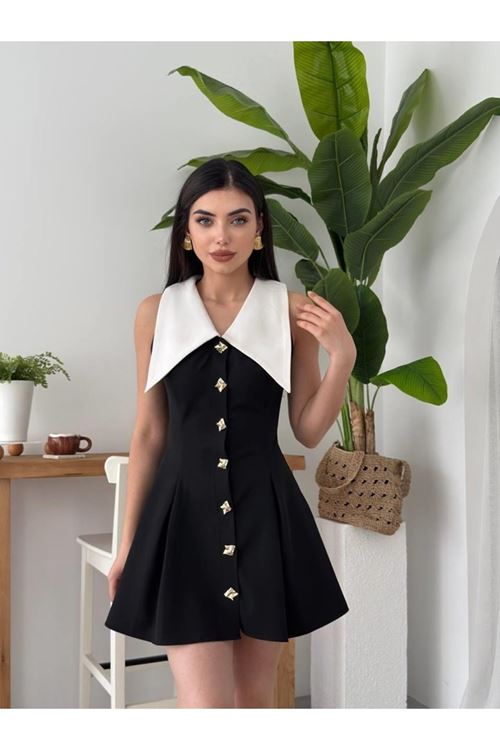 Ness Düğmeli Elbise