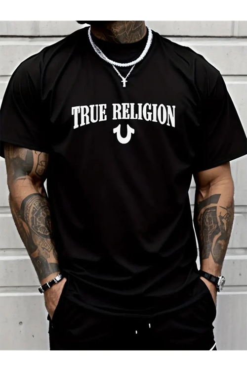 Erkek True Religion Baskılı Süprem T-shirt