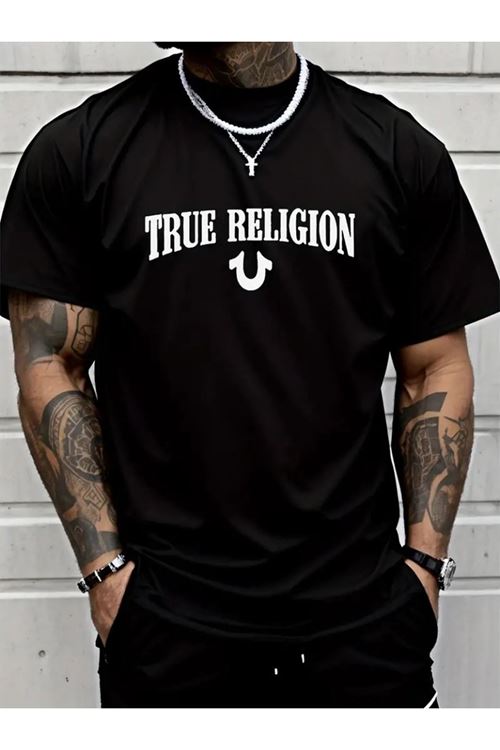 Erkek True Religion Baskılı Süprem T-shirt