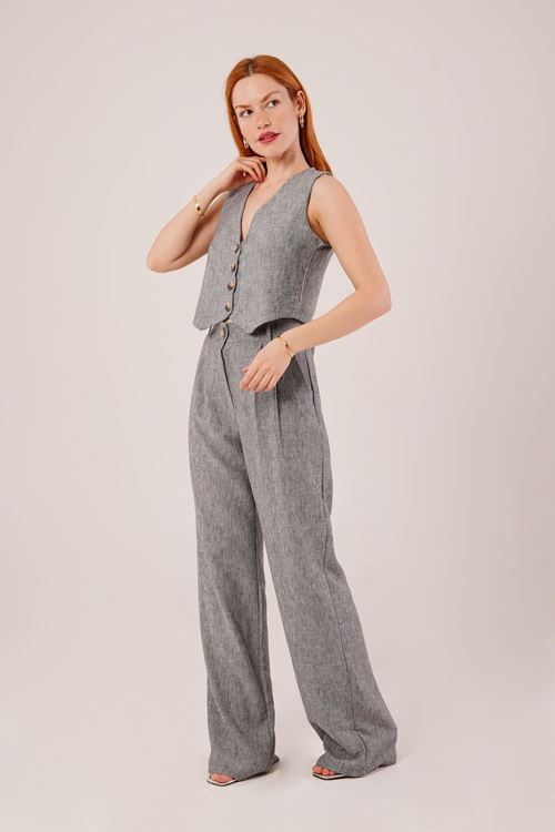 Kırçıllı Desen Antrasit Takım