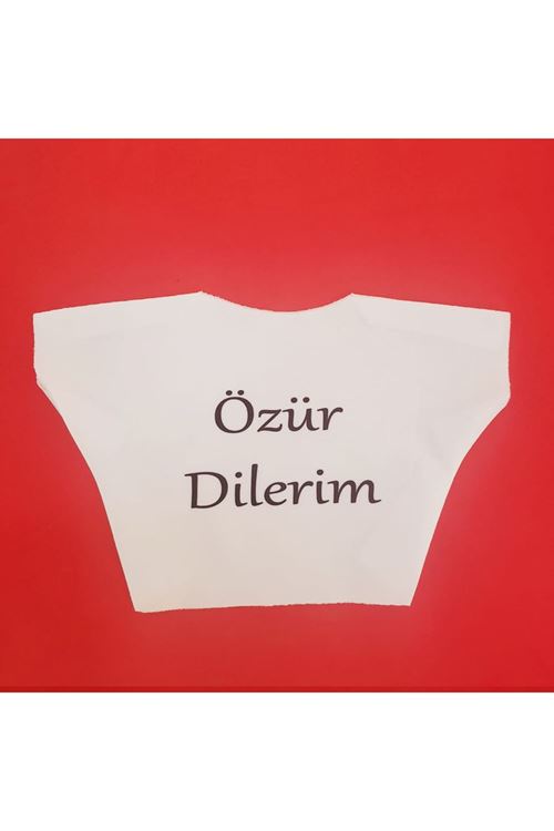 Özür Dilerim Yazılı Peluş Oyuncak Ayı Tişörtü