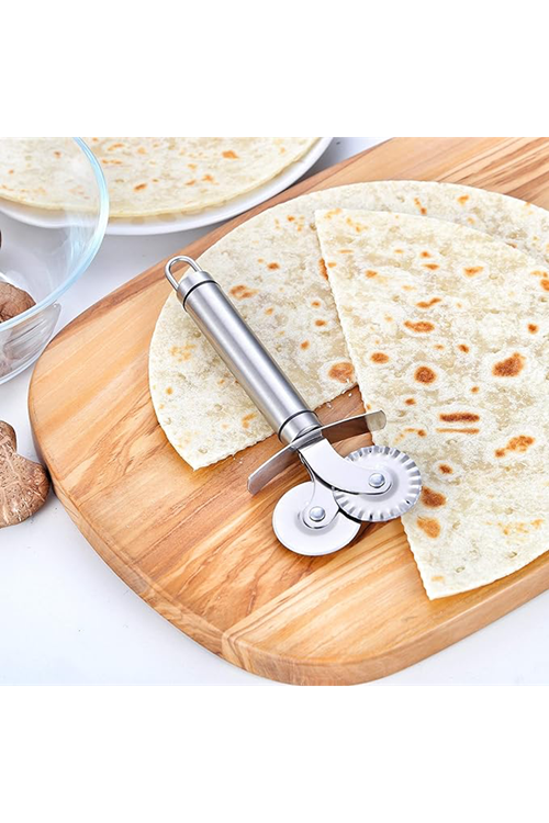 Çift Başlıklı Pizza Hamur Bıçağı