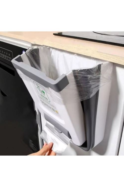 Katlanabilir Mutfak Çöp Kovası Torba Hazneli