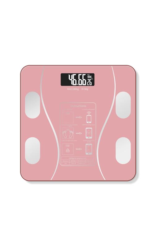 Pembe Renk Bluetooth Özellikli Akıllı Tartı