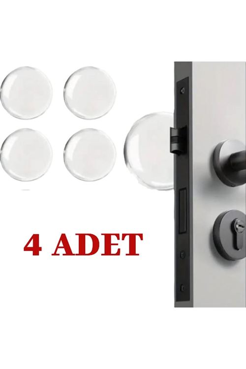 Şeffaf Silikon Mobilya ve Kapı Durdurucu Darbe Pedi 4'lü Set