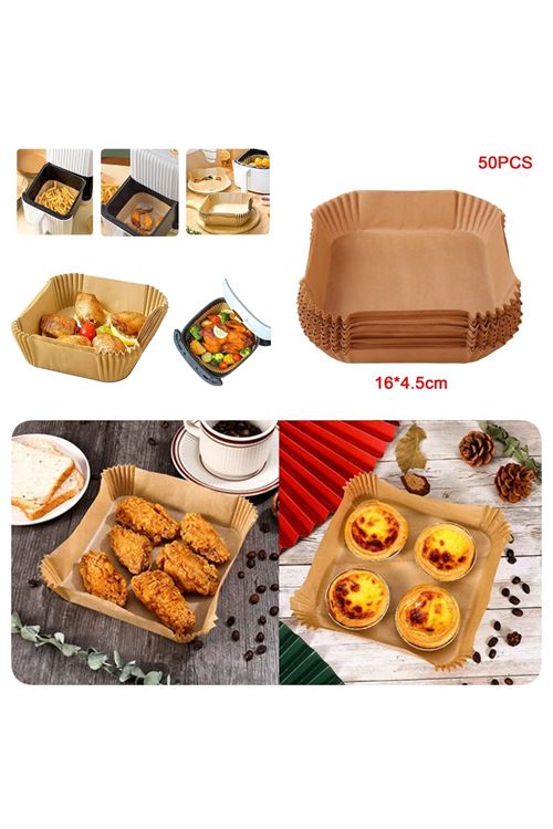 Büyük Boy Air Fryer Fritöz Pişirme Kağıdı 50 Adet