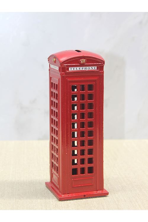 Dekoratif Metal Telefon Kulübesi Kumbara