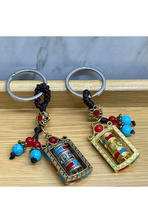 Metal Feng Shui Şans Çarkı Anahtarlık Model 2