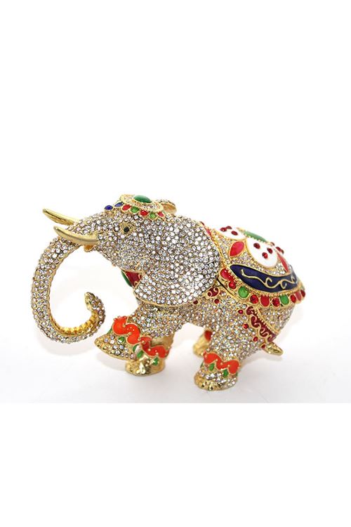 Swarovski Taşlı Tekli Fil Figürü Model 6