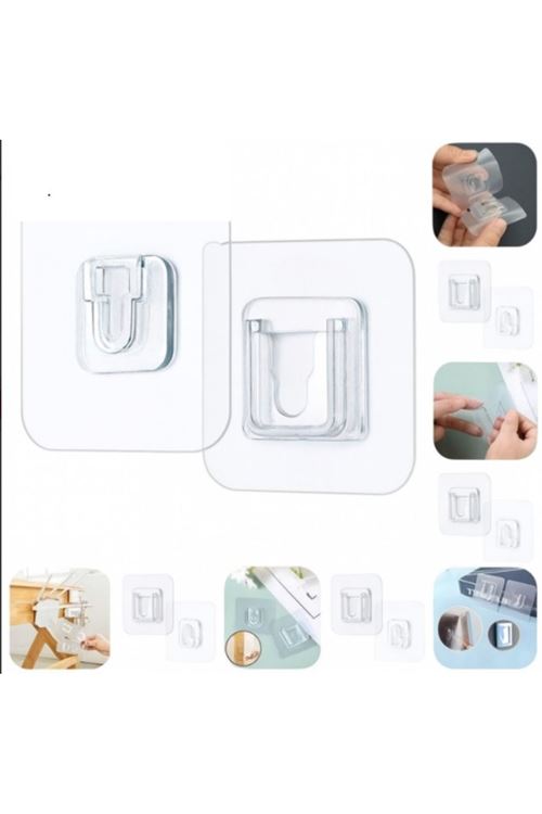 Geçmeli Klips Eşya Sabitleme Askısı 6lı Set