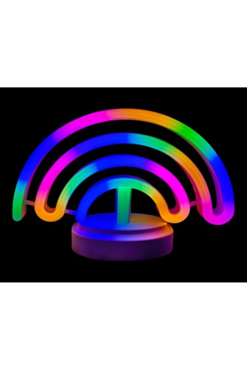Neon Işıklı Gökkuşağı Masa Gece Lambası