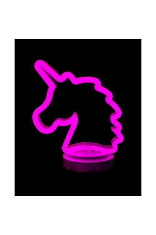 Neon Işıklı Unicorn Masa Gece Lambası