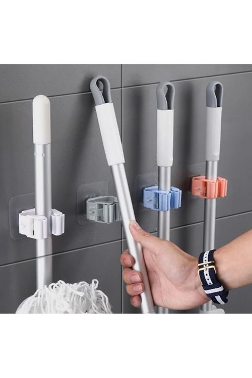 Yapışkanlı Mop Tutucu Seti 4 Adet