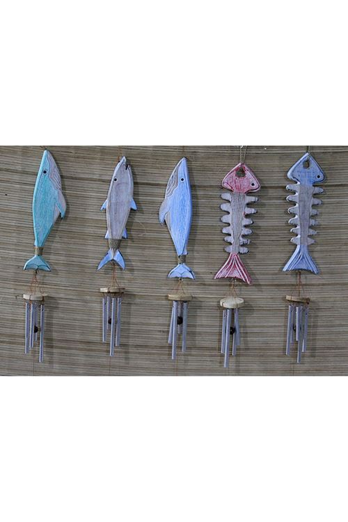 Ahşap Balıklı Metal Çan